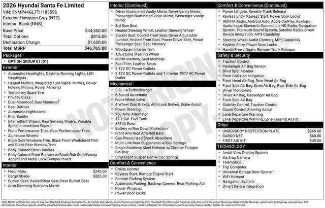 New 2026 Hyundai Santa Fe Limited image 27
