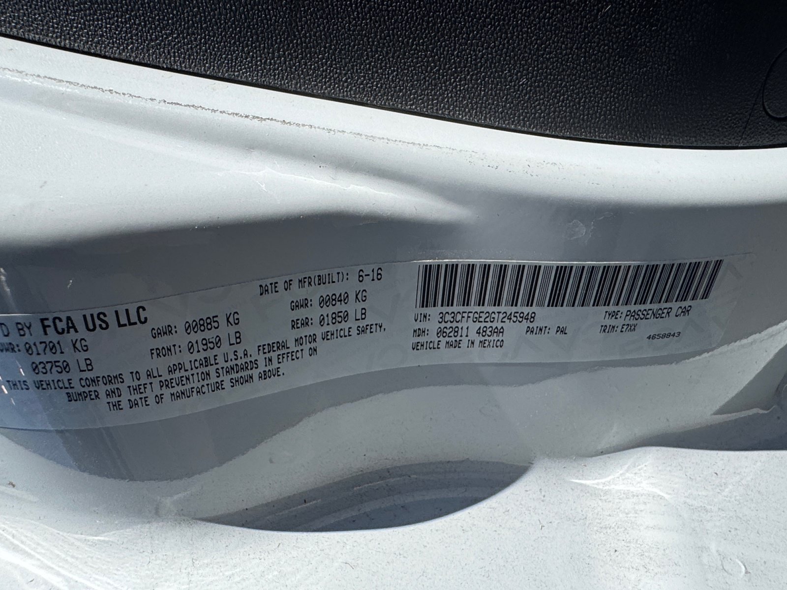 Used 2016 FIAT 500 e FWD image 16