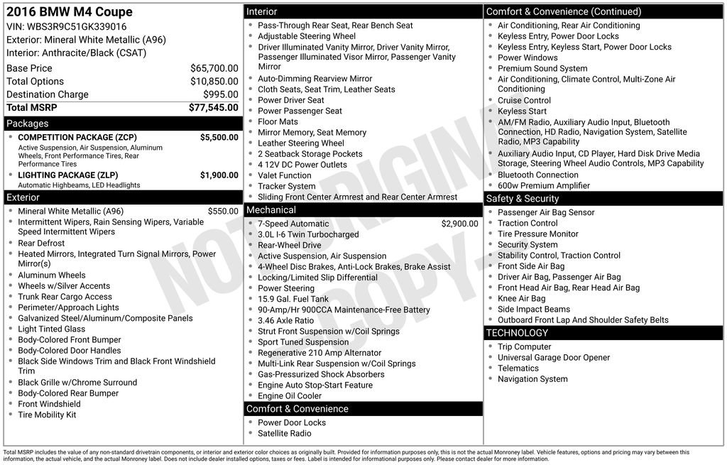 Used 2016 BMW M4 Base image 12