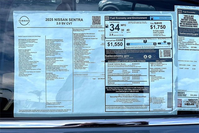 New 2025 Nissan Sentra SV w/ SV Premium Package image 13