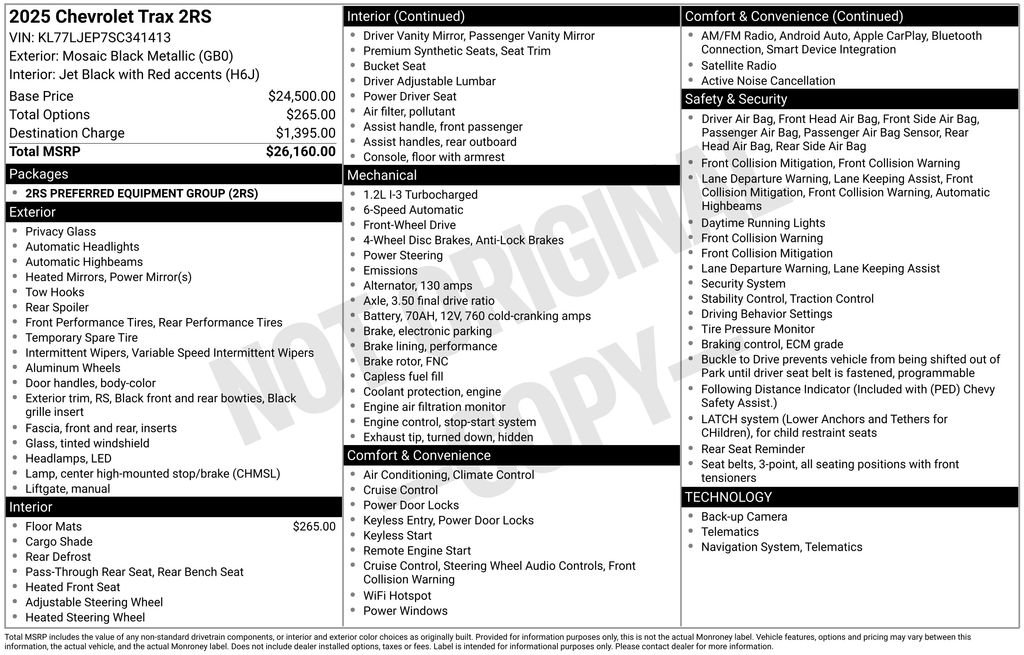 Used 2025 Chevrolet Trax RS FWD image 3