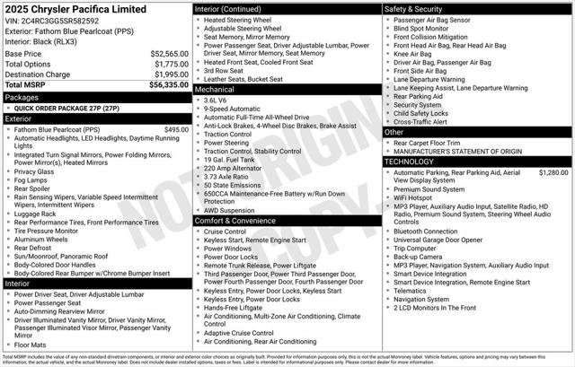 Certified 2025 Chrysler Pacifica Limited AWD/4WD image 9