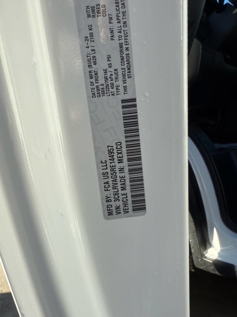 Used 2024 RAM ProMaster 1500 w/ Safety Group image 17