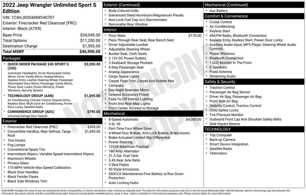 Used 2022 Jeep Wrangler Unlimited Sport image 15