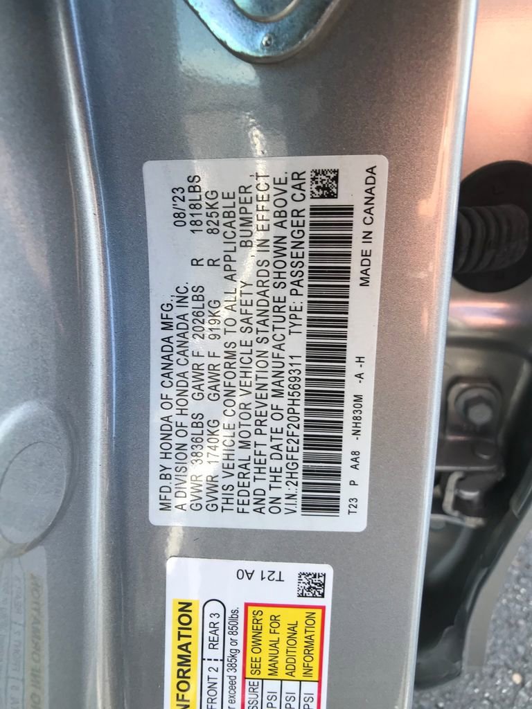 Certified 2023 Honda Civic LX image 17
