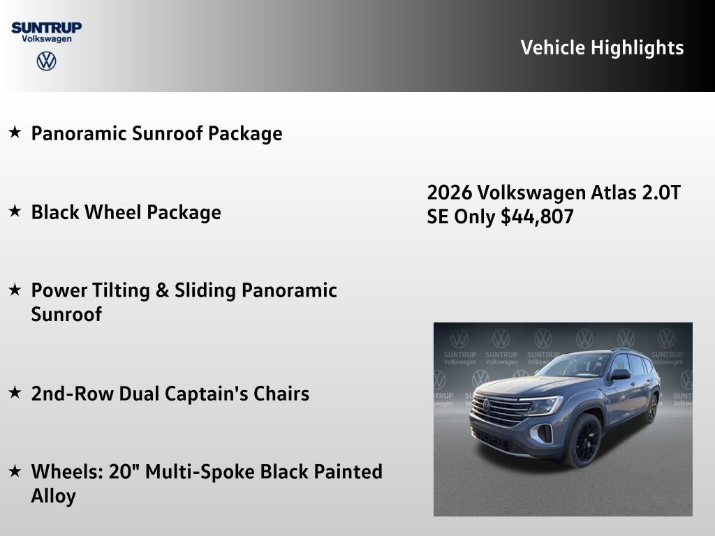 New 2026 Volkswagen Atlas SE AWD/4WD image 7