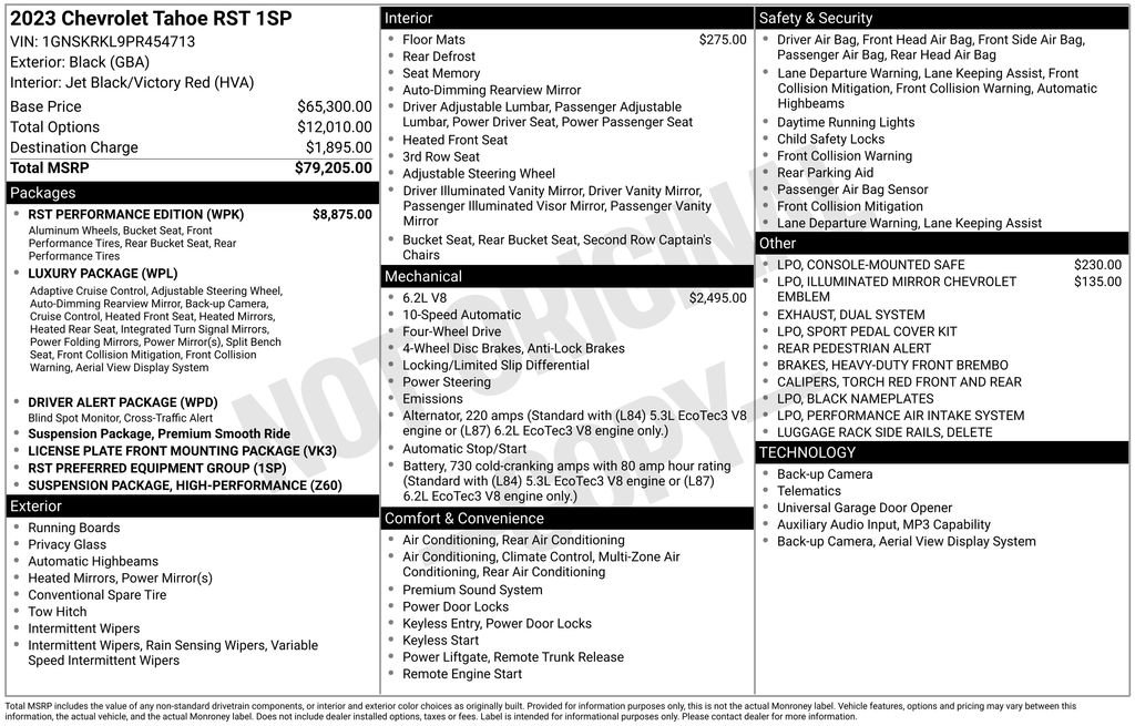 Used 2023 Chevrolet Tahoe RST w/ RST Performance Edition AWD/4WD image 30