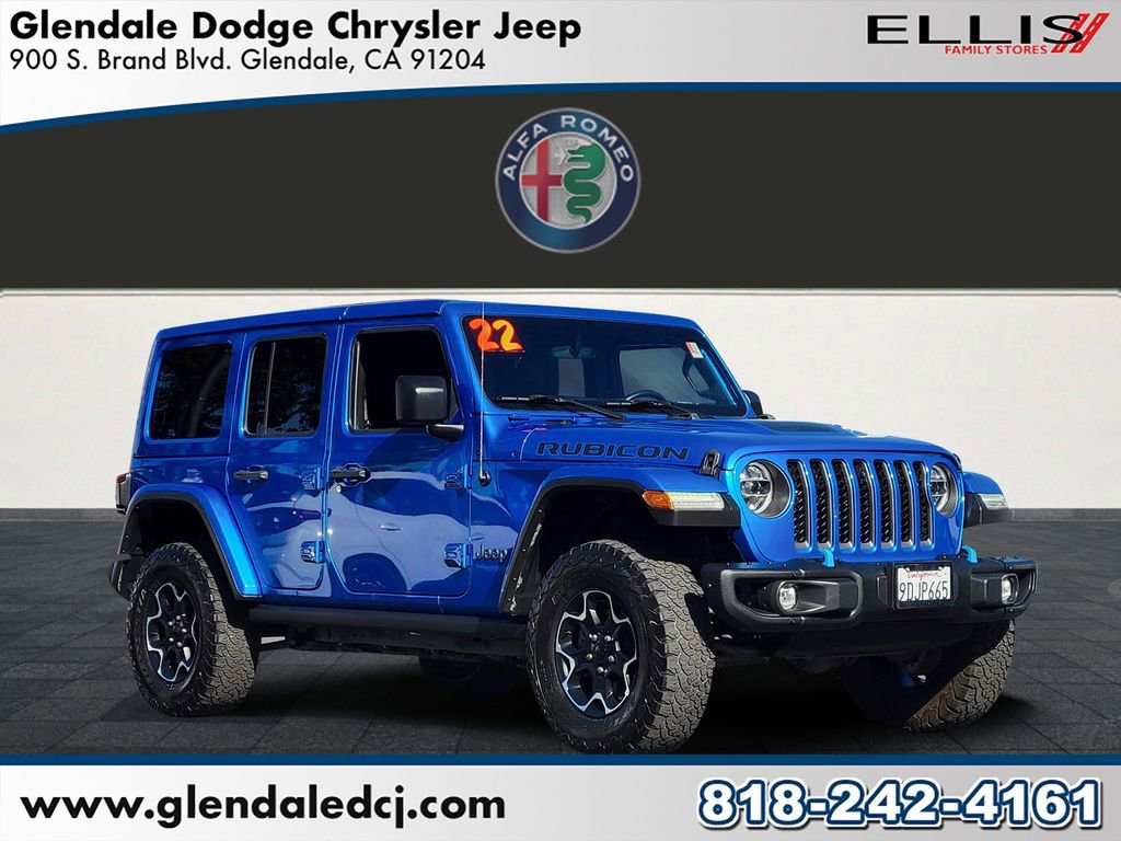 Used 2022 Jeep Wrangler Unlimited Rubicon 4xe w/ Steel Bumper Group image 1