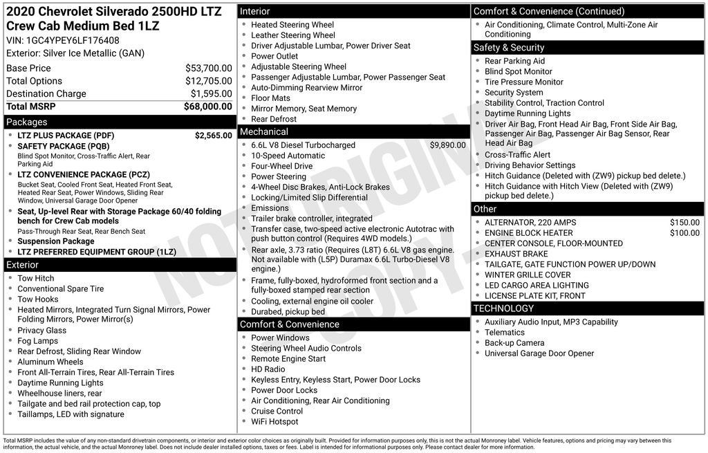 Used 2020 Chevrolet Silverado 2500 LTZ w/ LTZ Plus Package image 15