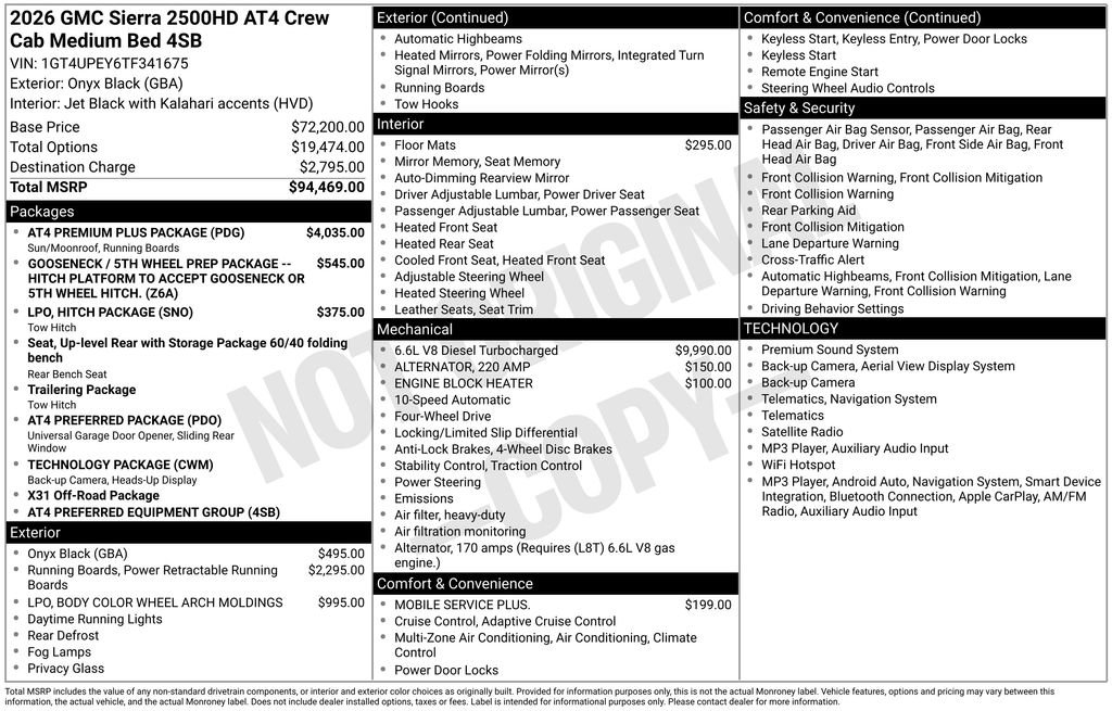 New 2026 GMC Sierra 2500 AT4 w/ AT4 Premium Plus Package AWD/4WD image 19