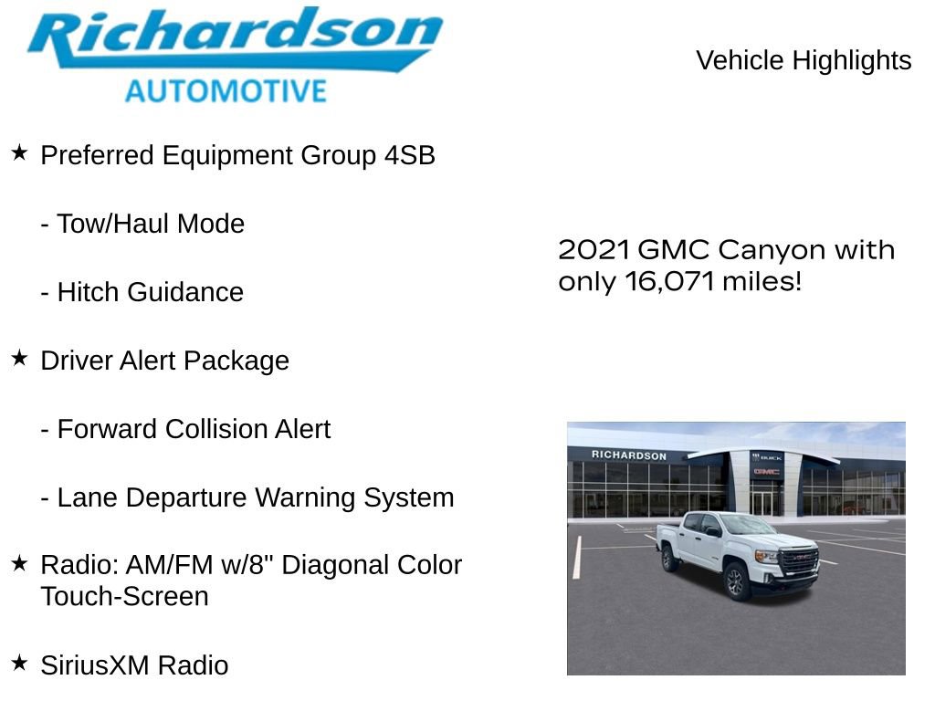Used 2021 GMC Canyon AT4 w/ Driver Alert Package AWD/4WD image 11