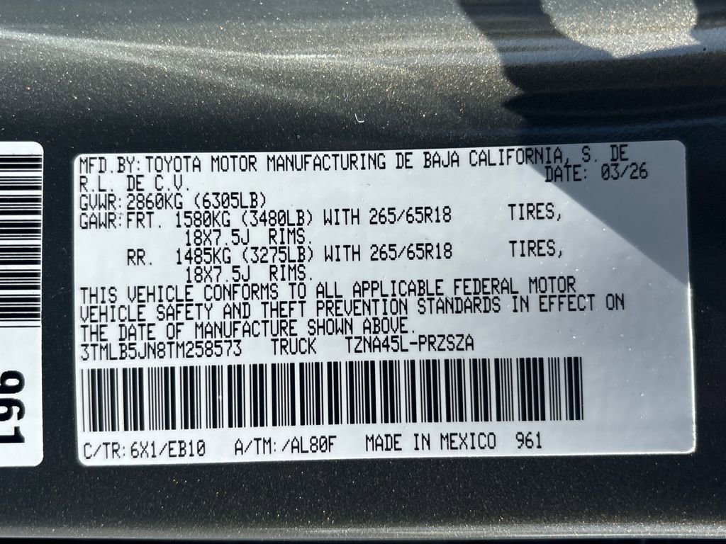 New 2026 Toyota Tacoma Limited AWD/4WD image 29