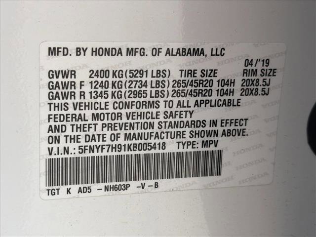 Used 2019 Honda Passport Touring image 27
