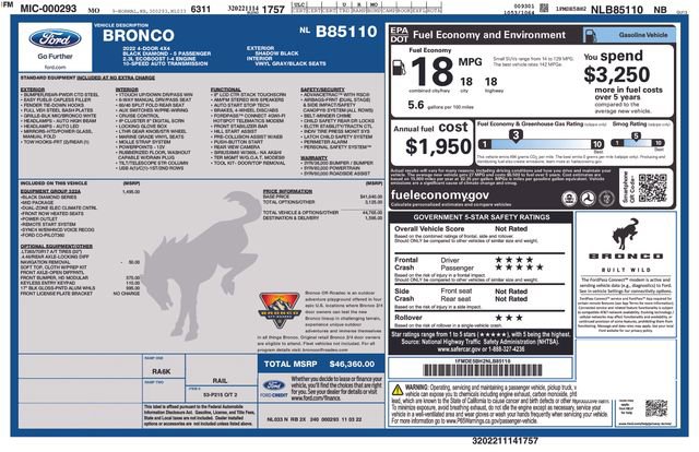 Used 2022 Ford Bronco Black Diamond image 15