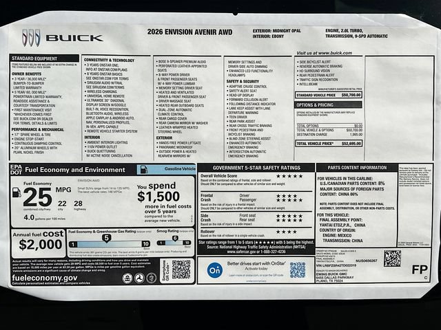 New 2026 Buick Envision Avenir AWD/4WD image 21