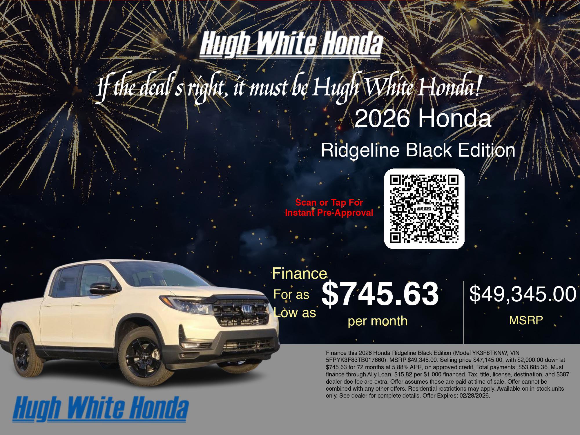 New 2026 Honda Ridgeline Black Edition image 7