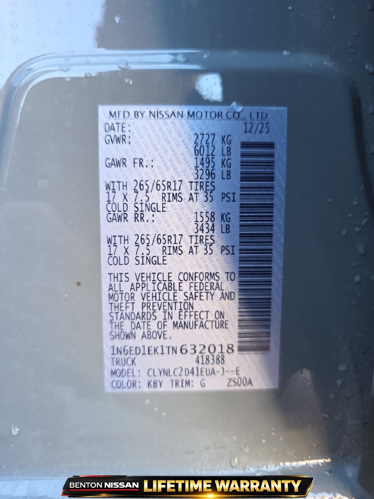 Certified 2026 Nissan Frontier SV w/ SV Convenience Package AWD/4WD image 18