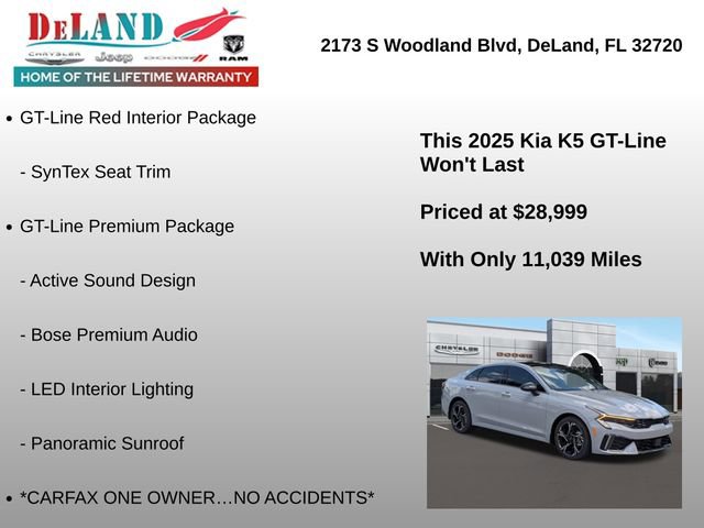 Used 2025 Kia K5 GT-Line w/ GT-Line Premium Package FWD image 7