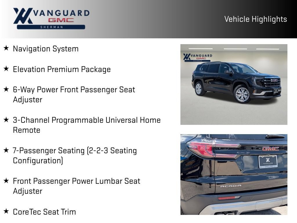 New 2026 GMC Acadia Elevation w/ Elevation Premium Package FWD image 11