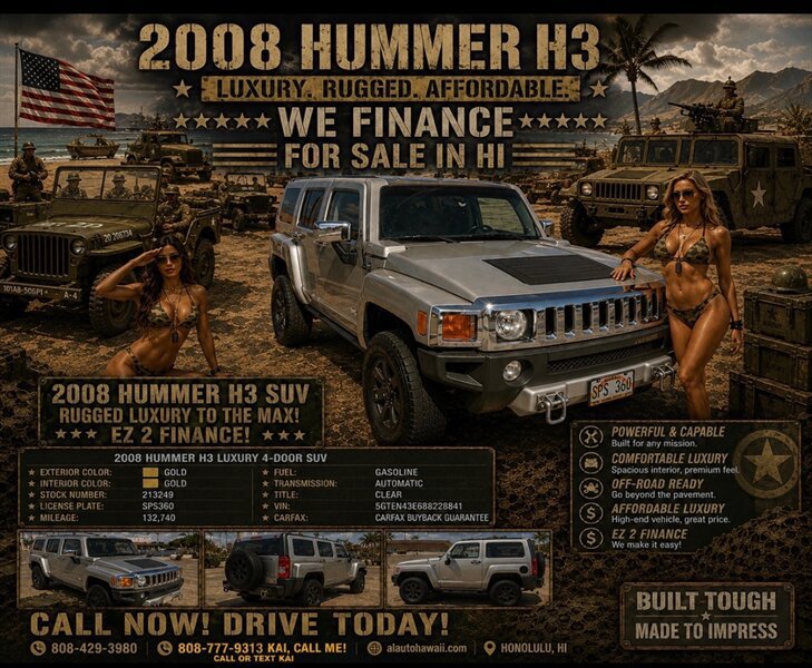 Used 2008 HUMMER H3 Luxury AWD/4WD image 1