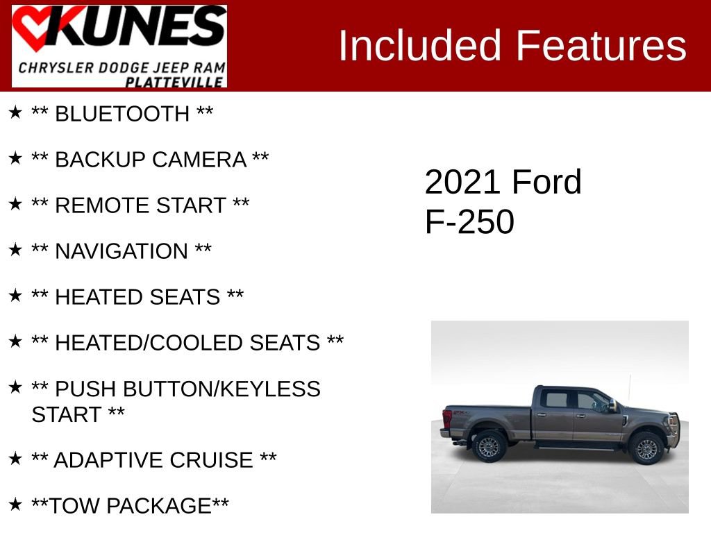 Used 2021 Ford F250 Lariat w/ Lariat Ultimate Package image 2
