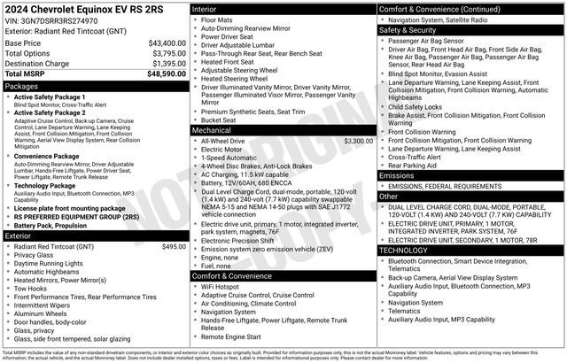 New 2024 Chevrolet Equinox EV RS image 2