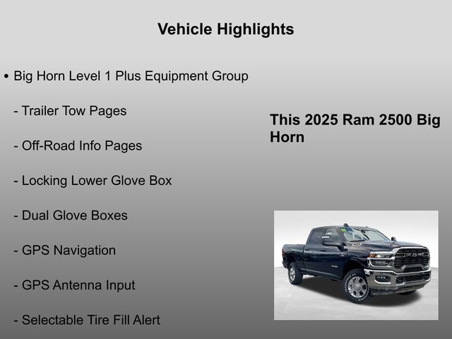 New 2025 RAM 2500 Big Horn AWD/4WD image 20
