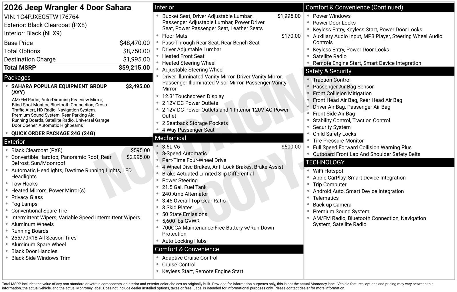 New 2026 Jeep Wrangler Unlimited Sahara AWD/4WD image 5
