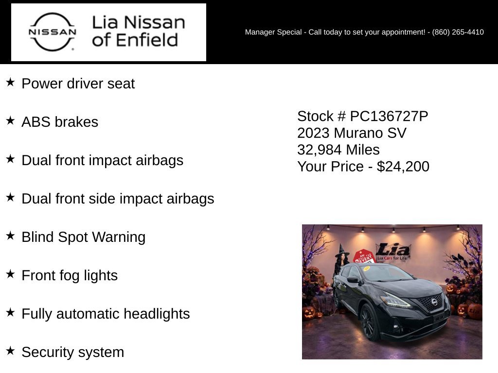 Used 2023 Nissan Murano SV w/ SV Midnight Edition Package AWD/4WD image 15