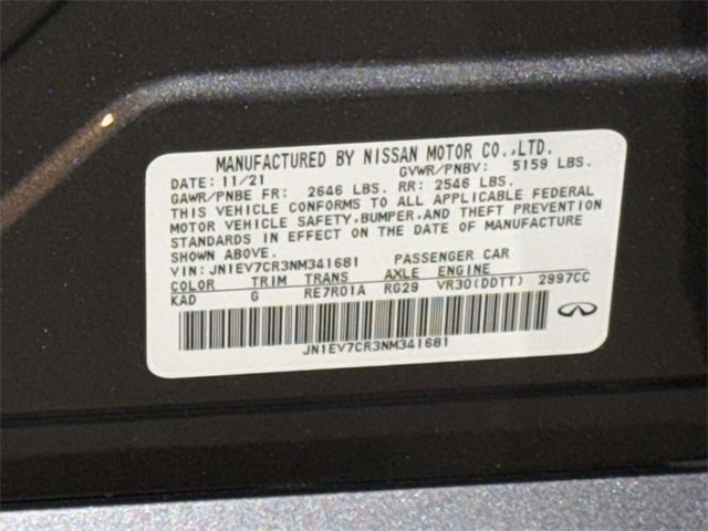 Used 2022 INFINITI Q50 Sensory image 32