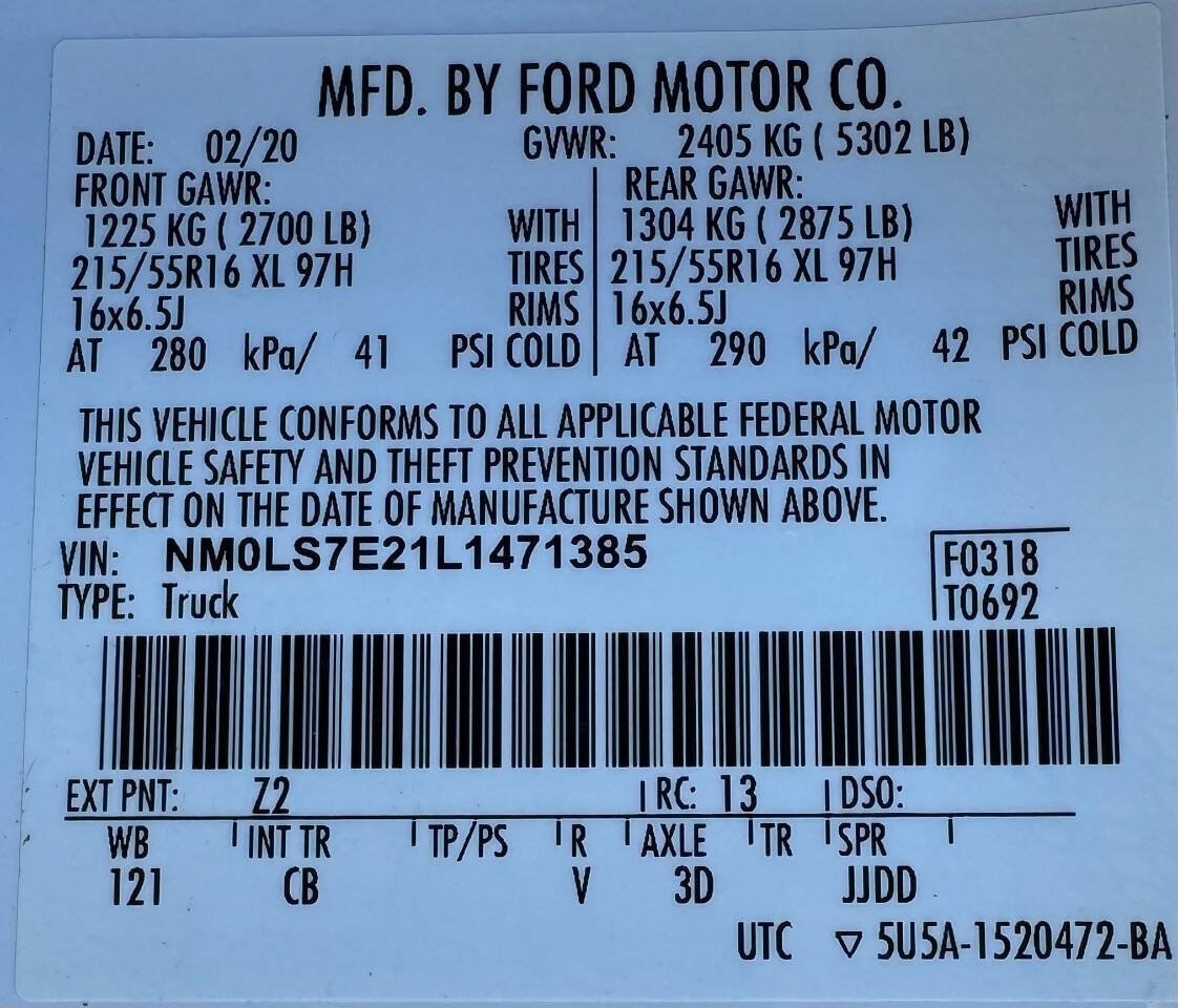 Used 2020 Ford Transit Connect XL FWD image 20