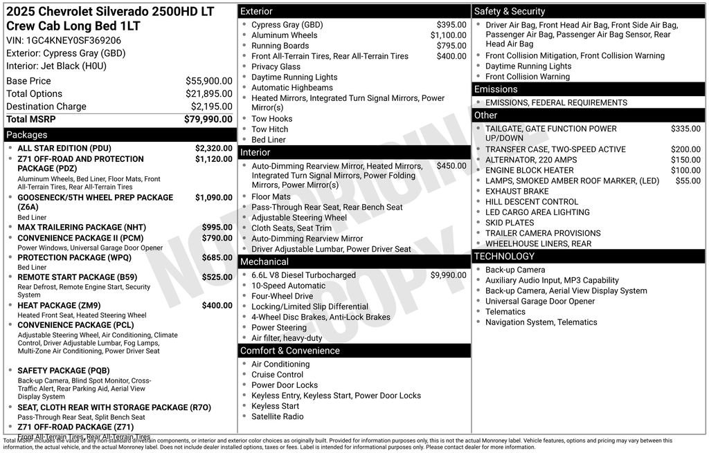 New 2025 Chevrolet Silverado 2500 LT w/ All Star Edition image 4