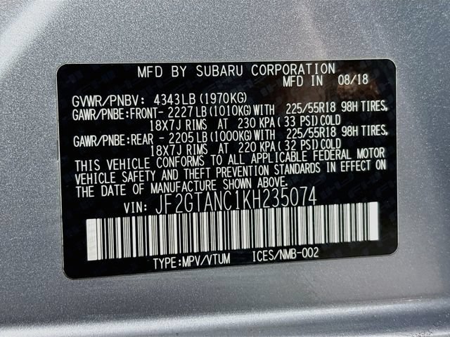 Used 2019 Subaru Crosstrek 2.0i Limited w/ Moonroof Package w/Navigation AWD/4WD image 34