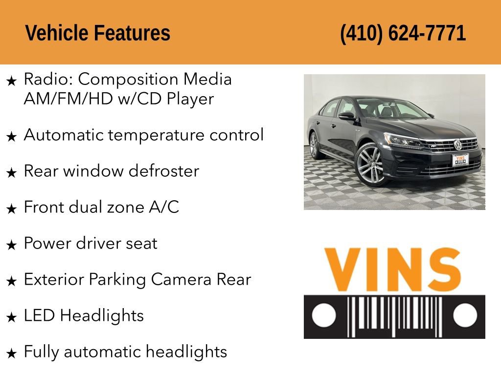 Used 2018 Volkswagen Passat 2.0T R-Line w/ R-Line Lighting Package image 5