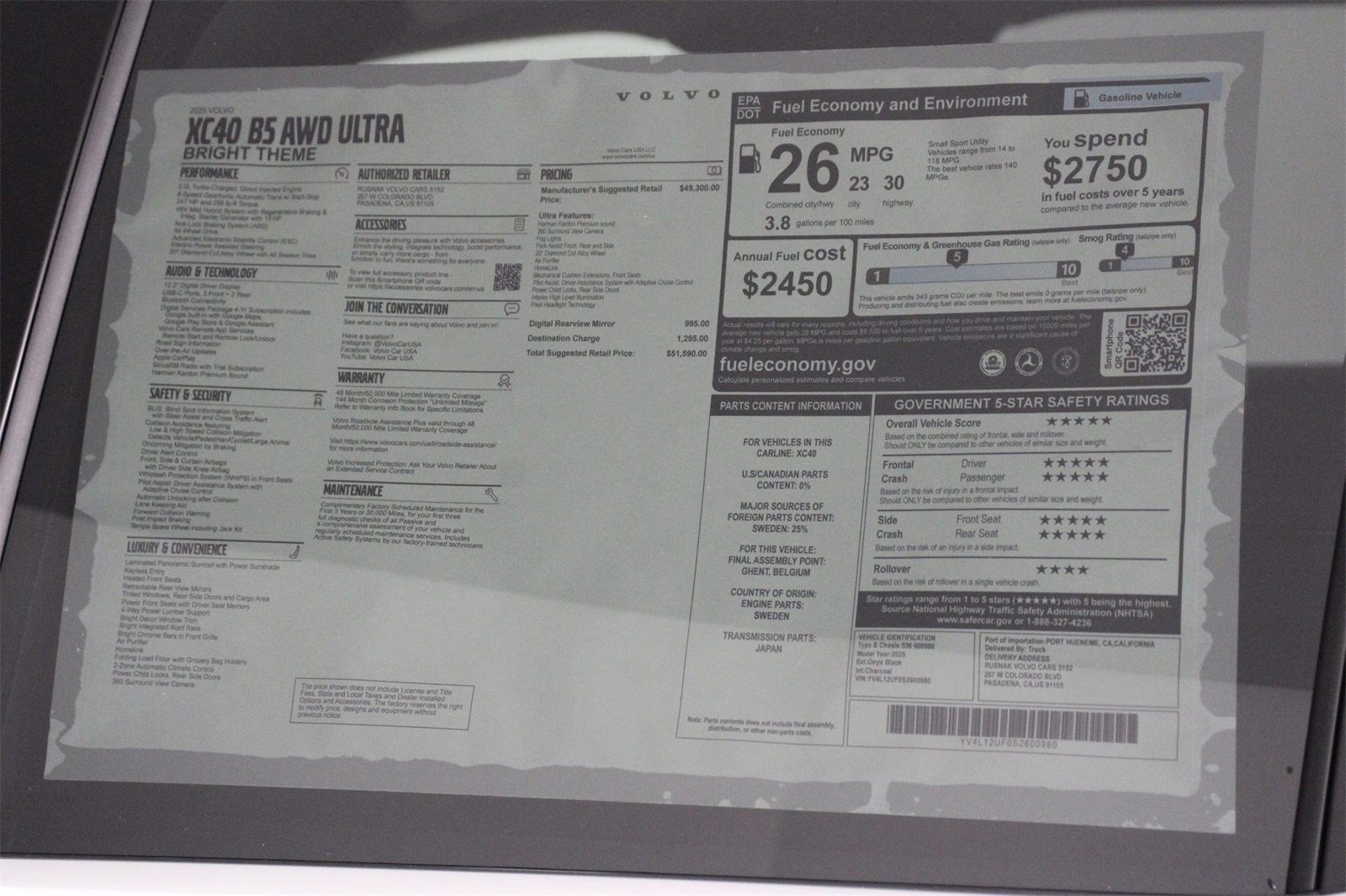 New 2025 Volvo XC40 B5 Ultra image 18