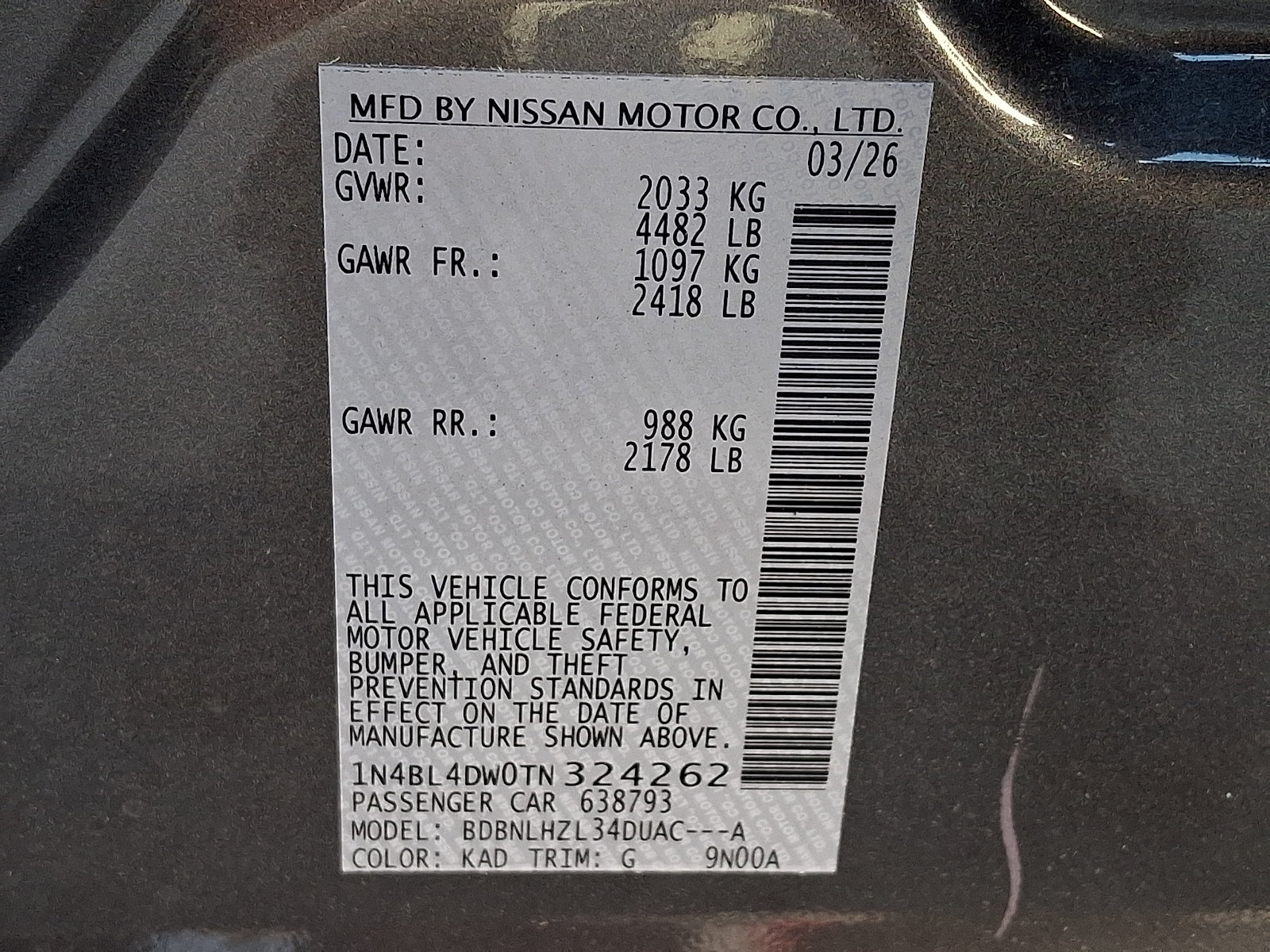 New 2026 Nissan Altima 2.5 SV w/ SV Special Edition Package AWD/4WD image 21