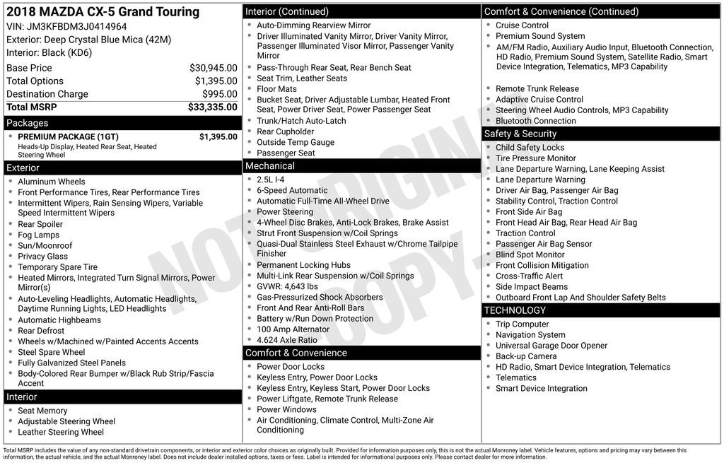 Used 2018 MAZDA CX-5 Grand Touring w/ Premium Package image 17