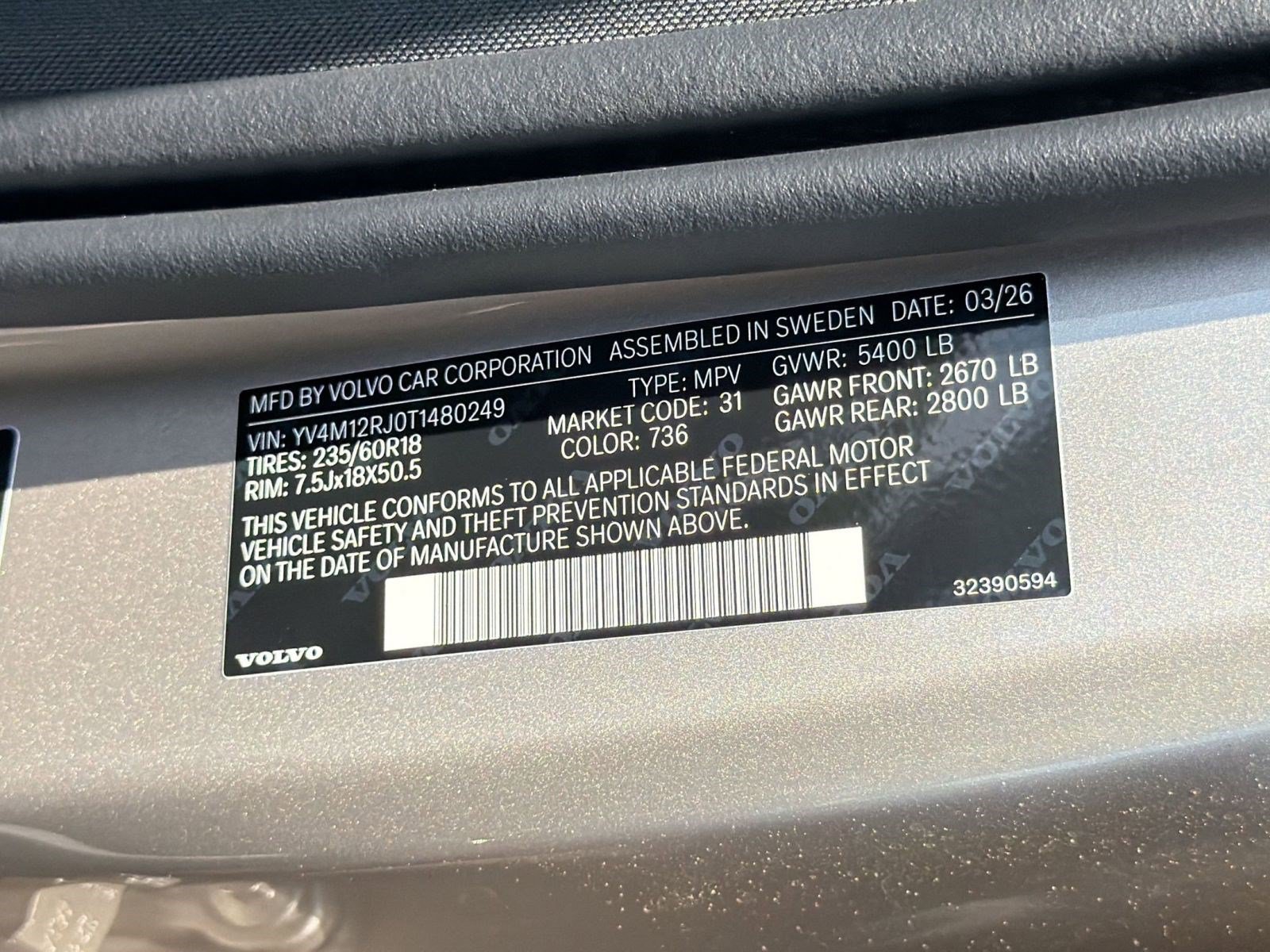 New 2026 Volvo XC60 B5 Core AWD/4WD image 20