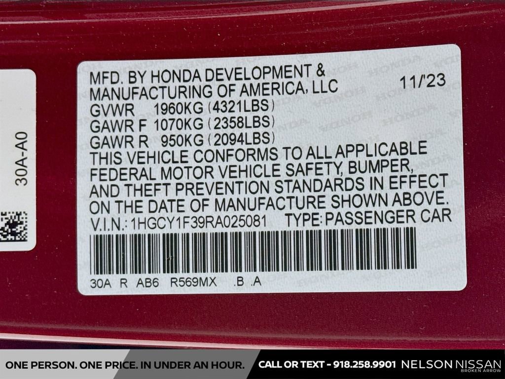 Used 2024 Honda Accord EX image 30