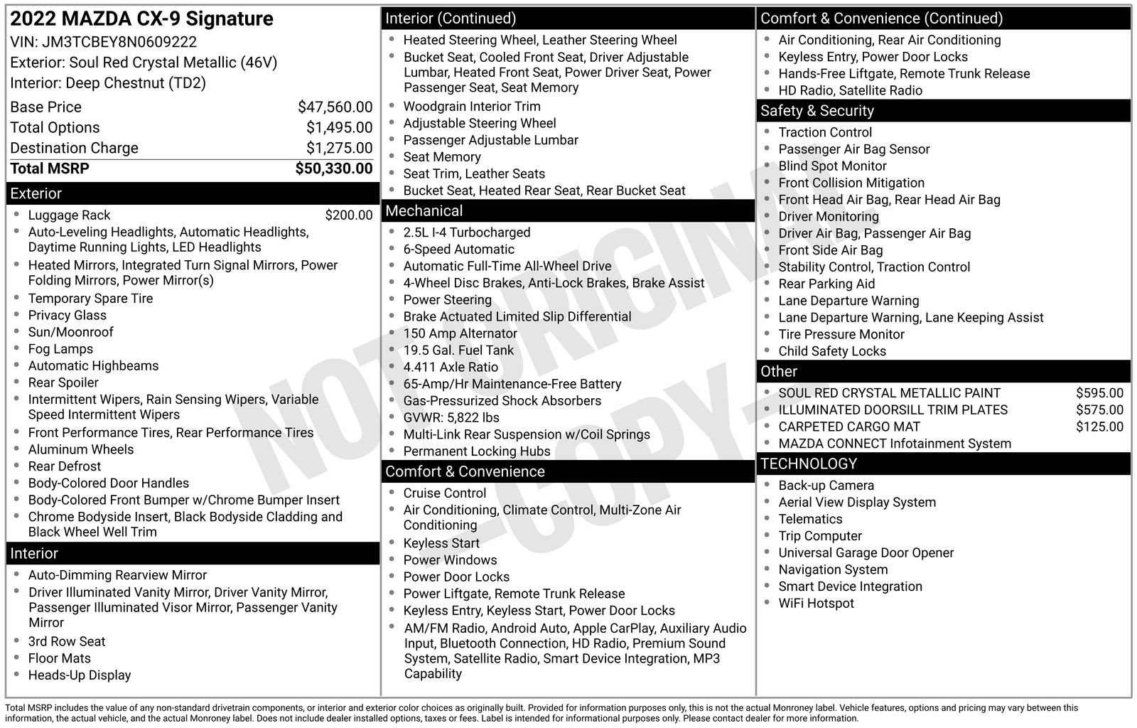 Used 2022 MAZDA CX-9 Signature image 36