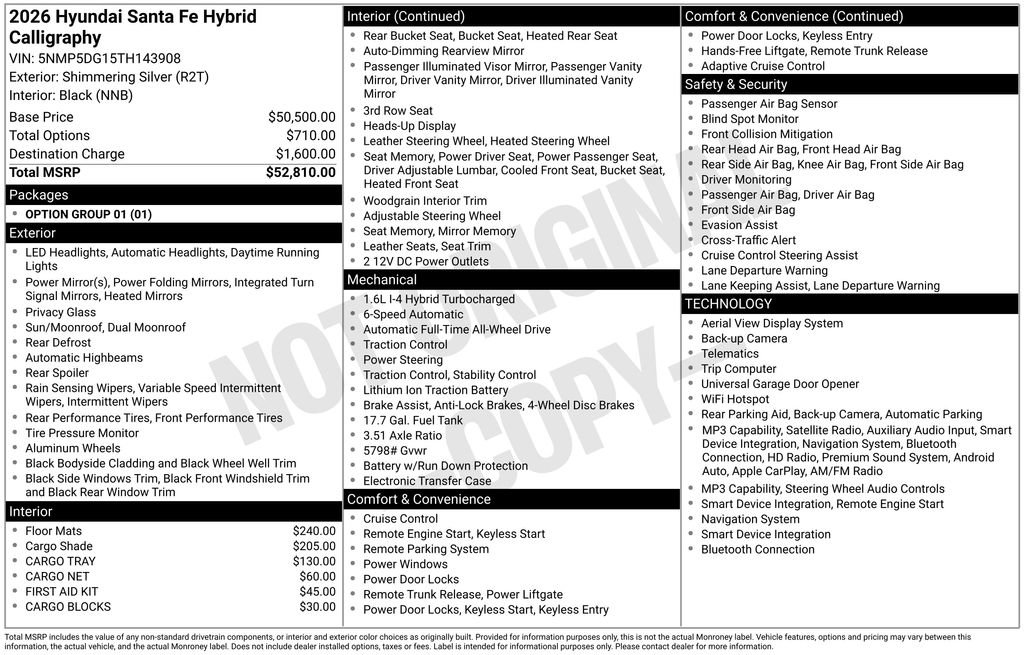 New 2026 Hyundai Santa Fe Calligraphy AWD/4WD image 28