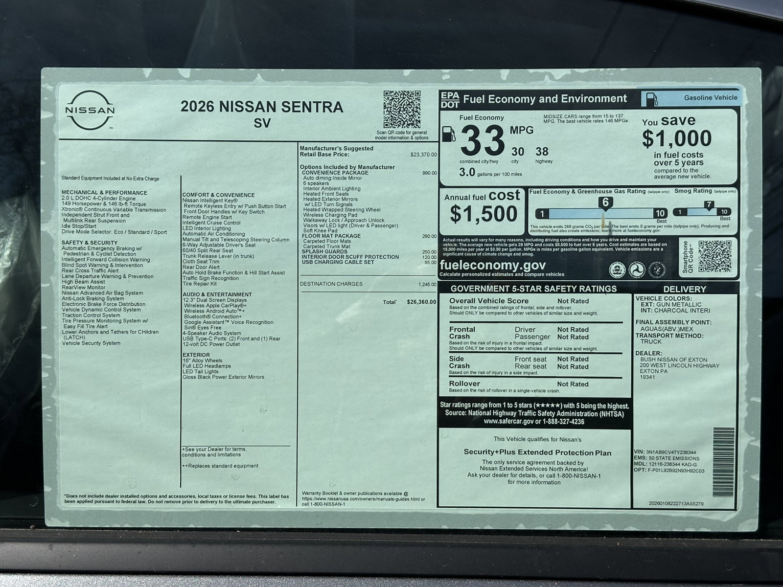 New 2026 Nissan Sentra SV image 11