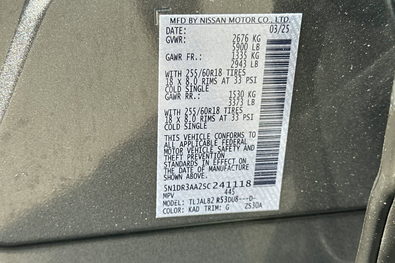 Certified 2025 Nissan Pathfinder S w/ Cargo Package FWD image 38