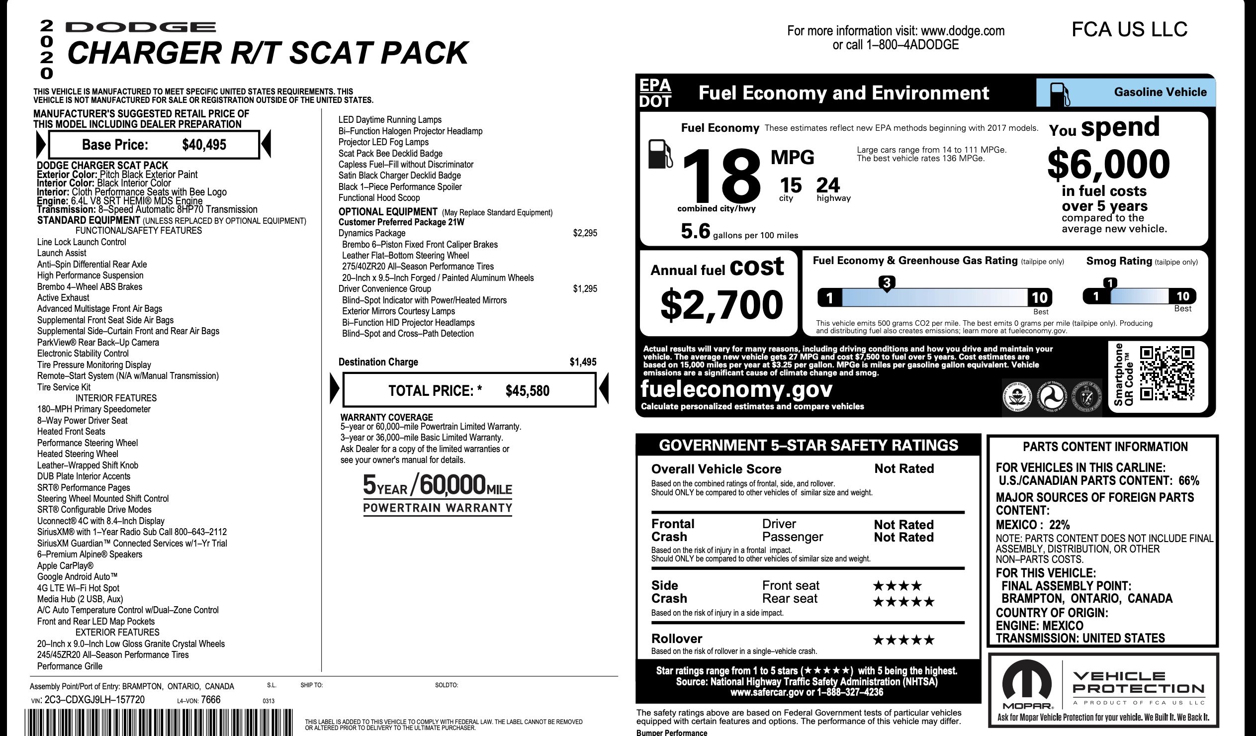 Used 2020 Dodge Charger Scat Pack w/ Dynamics Package image 5