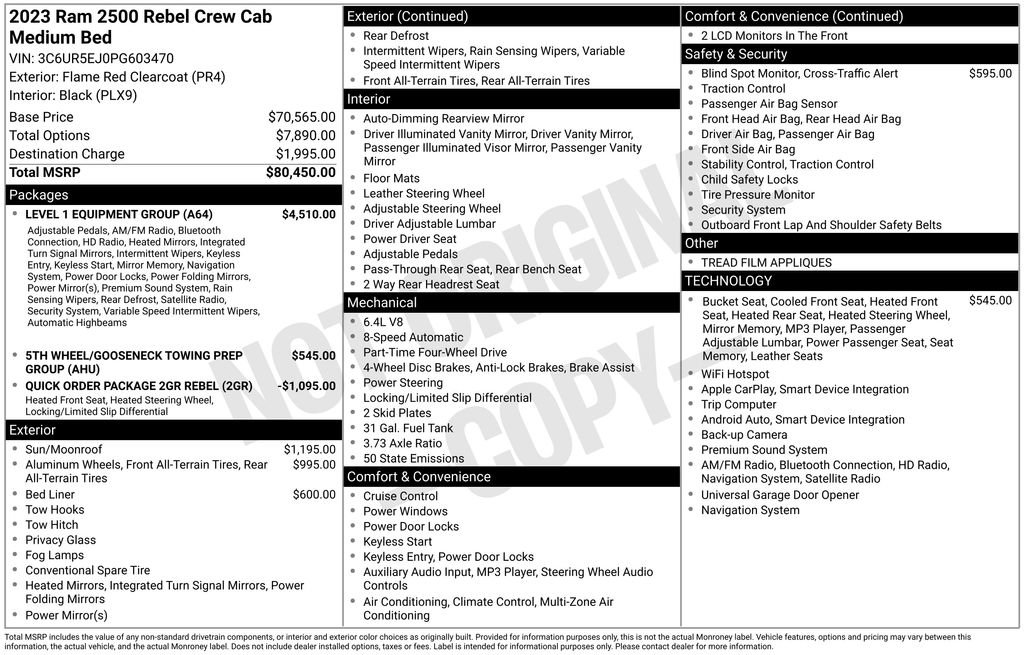 Used 2023 RAM 2500 Rebel w/ Level 1 Equipment Group image 8