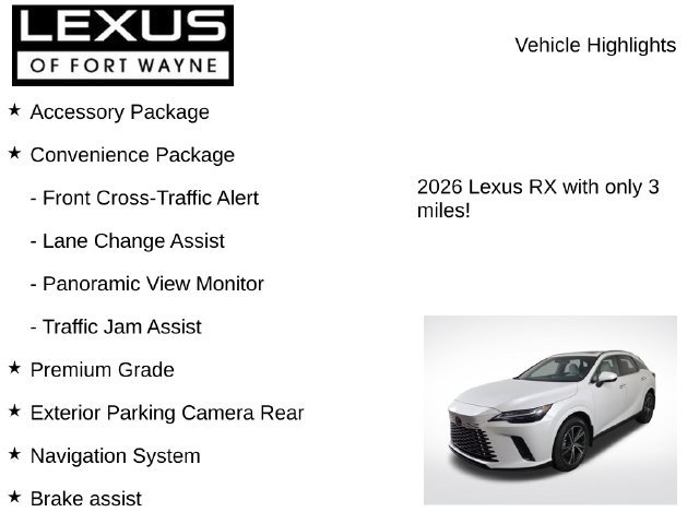 New 2026 Lexus RX 350 Premium w/ Convenience Package AWD/4WD image 8