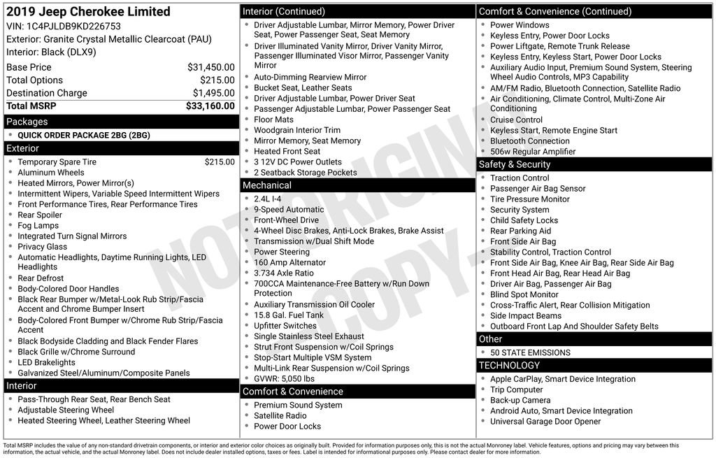 Used 2019 Jeep Cherokee Limited image 6