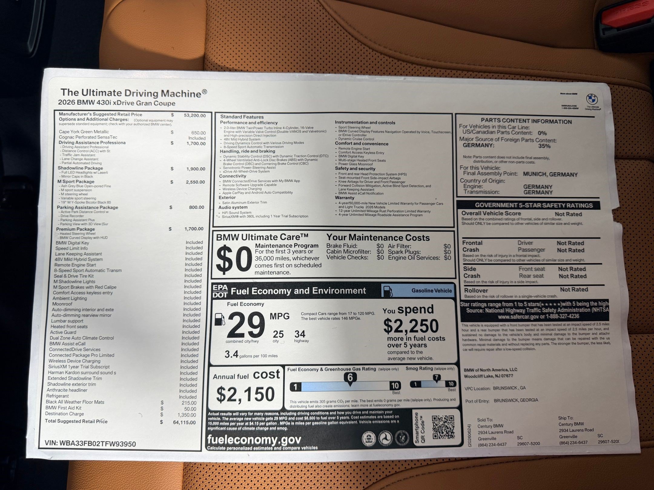 New 2026 BMW 430i xDrive w/ M Sport Package AWD/4WD image 23