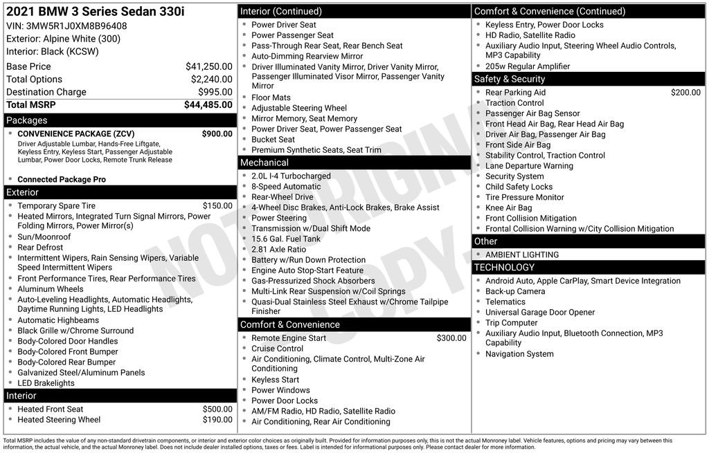 Used 2021 BMW 330i Sedan w/ Convenience Package image 38