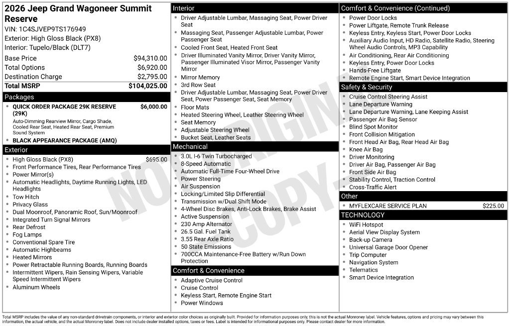 New 2026 Jeep Grand Wagoneer Summit AWD/4WD image 5